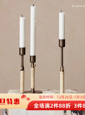 AUDO｜MENU 丹麦官方正品｜Duca黄铜烛台高度可调节北欧复古摆件