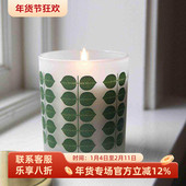 瑞典进口Pluto香薰蜡烛凉亭绿叶无滴蜡圣诞香氛烛台氛围感小众