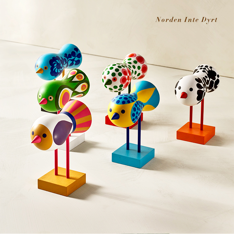 LisaLarson木质小鸟摆件