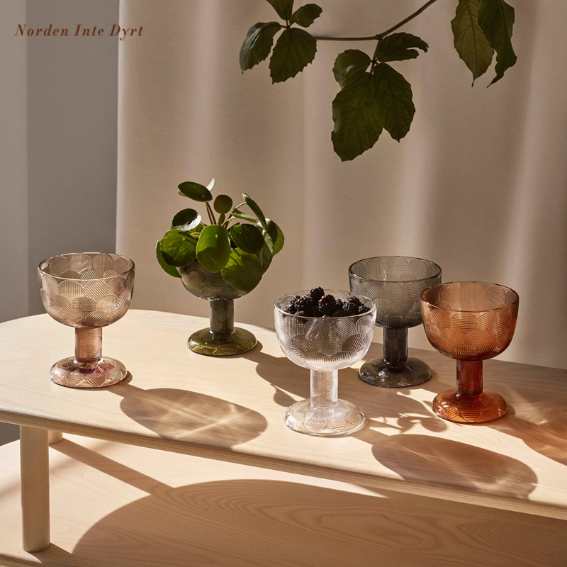 iittala彩色甜复古高脚甜品碗