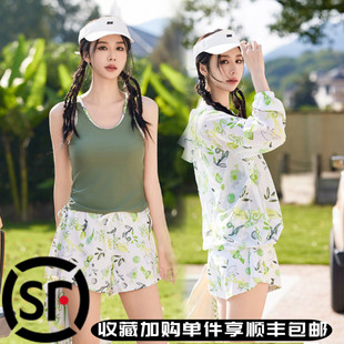 泳衣女大碼 遮肚顯瘦溫泉高級感學(xué)生沖浪游泳裝 分體三件套2025新款