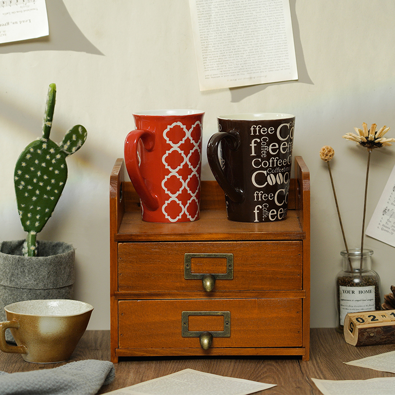 木制办公室整理柜学生桌面储物盒