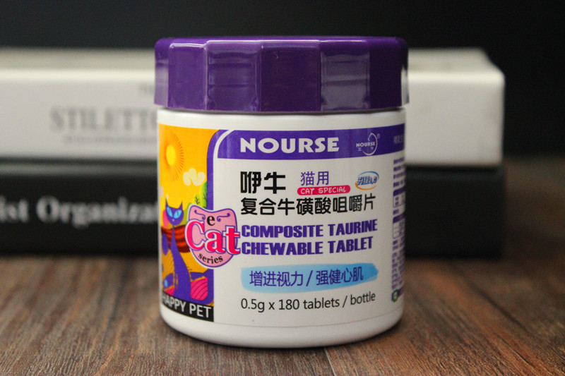 卫仕e系列 咿牛猫咪牛磺酸 咀嚼片 增进视力 强健心肌 180片/瓶