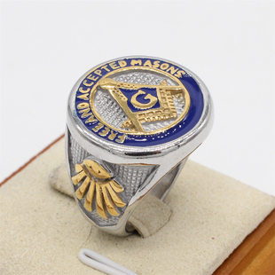 光明会全视之眼戒指共济会兄弟会黑手党徽章关节男生冷门男款