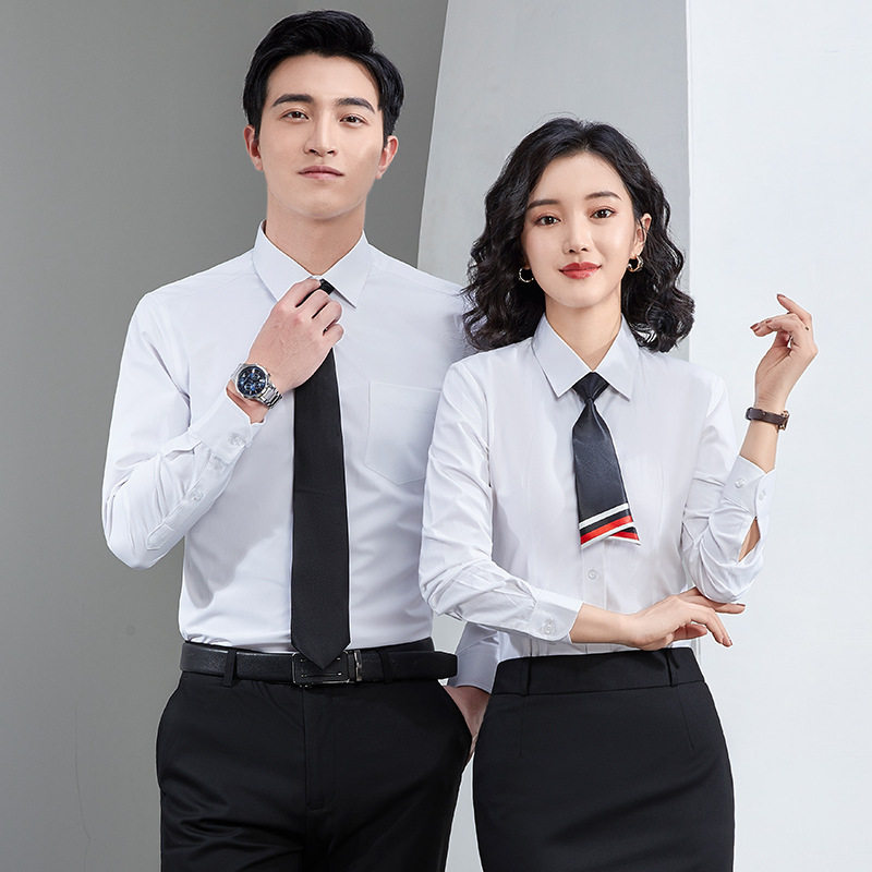 漂亮的御姐有杀气-傻气社畜拯救世界业务销售公司工作服工装衬衣