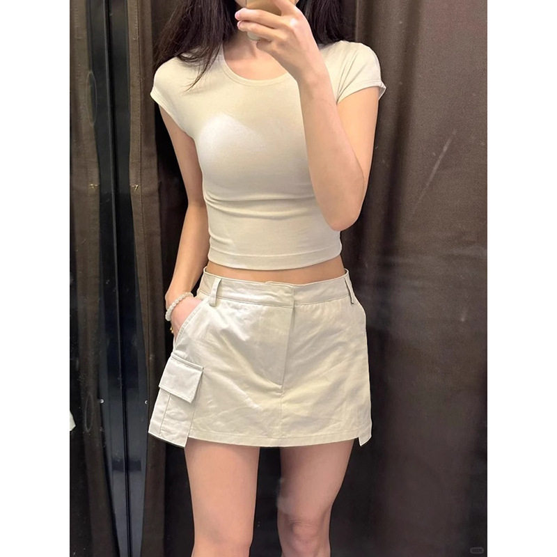美式辣妹纯欲紧身短袖T恤