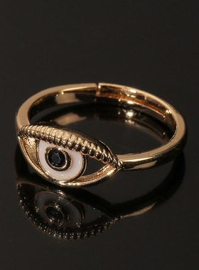 光明会全视之眼戒指项链共济会徽章恶魔之眼女式指环配饰首饰潮