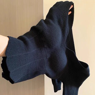 入冬bi备~带胸垫V领针织衫女保暖内衣外穿收腰显瘦高级感打底上衣