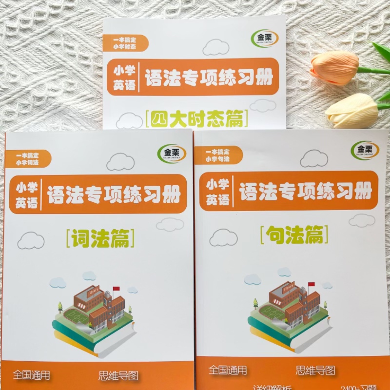 小学英语语法专项练习题34种时态句法词法导图总结小学彩印通用版