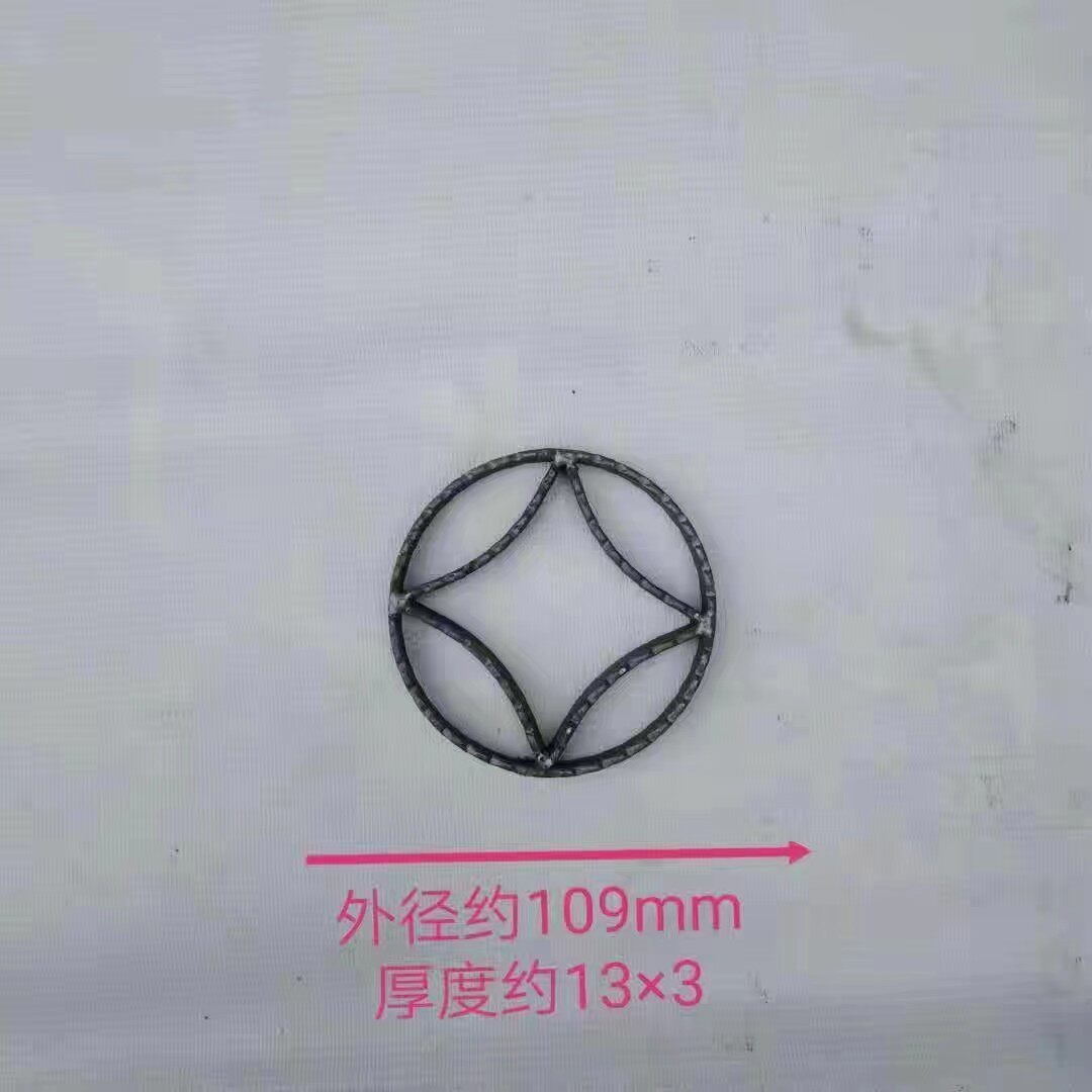 楼梯立杆楼梯立柱c花铜钱花圆圈铁艺护窗护栏配庭院门装饰材料铁