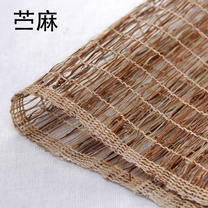 苎麻夏布卷帘中式茶室复古禅意遮光窗帘屏风隔帘窗帘装饰麻帘屏风