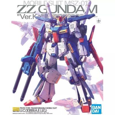 现货万代 KAZZ高达1/100 MG MSZ-010 Ver.Ka敢达卡版卡ZZ高达模型