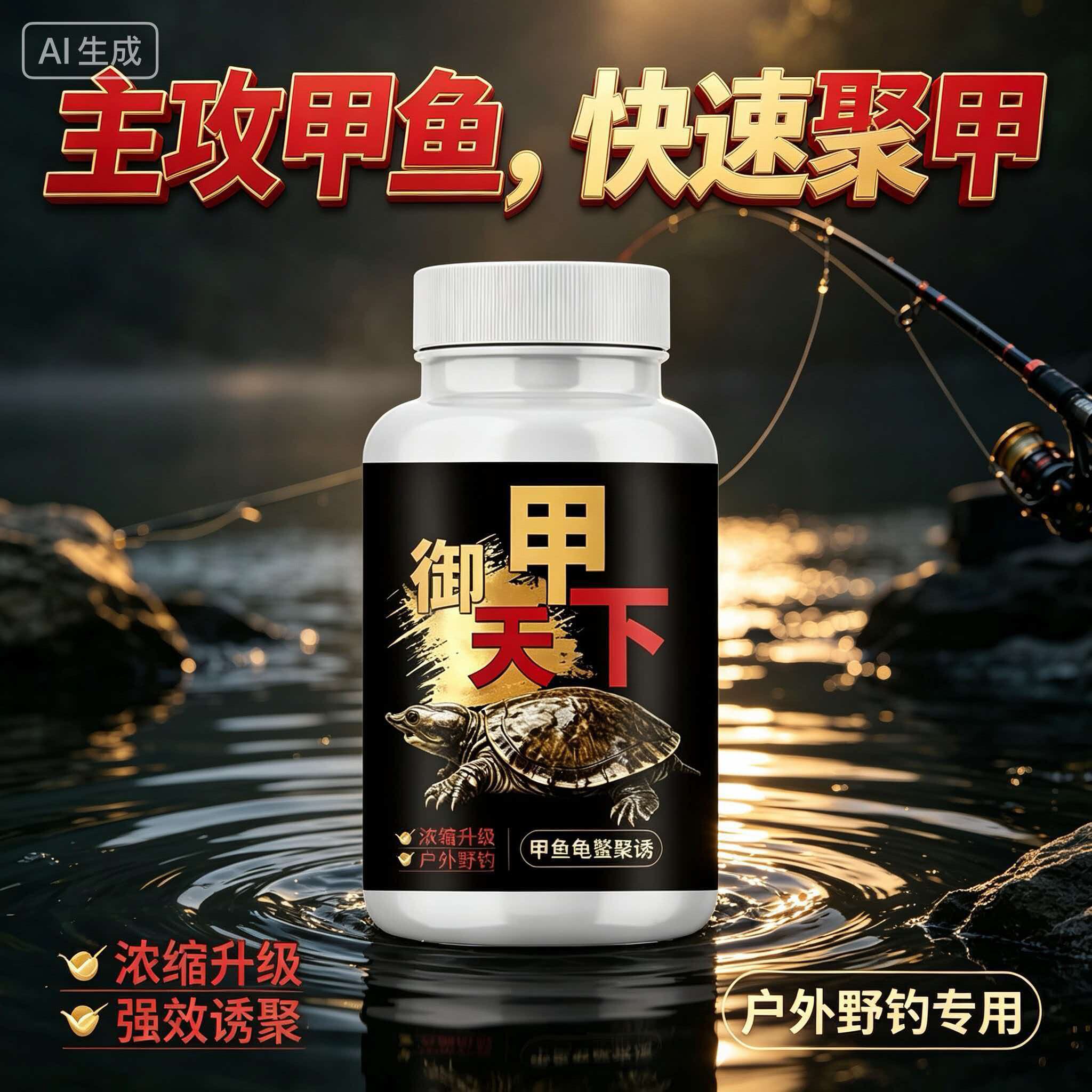 御甲天下钓鱼小药粉野钓户外甲鱼老鳖王八水脚团鱼诱食开口生物素