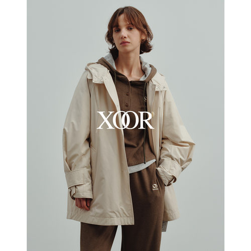 XOOR风衣式鹅绒服防风保暖2025冬