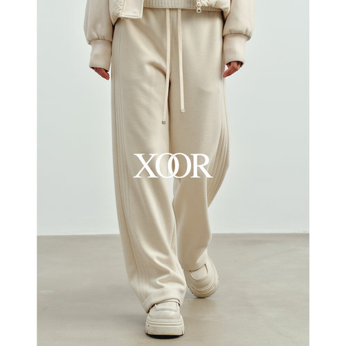 XOOR抽绳腰休闲卫裤2025冬