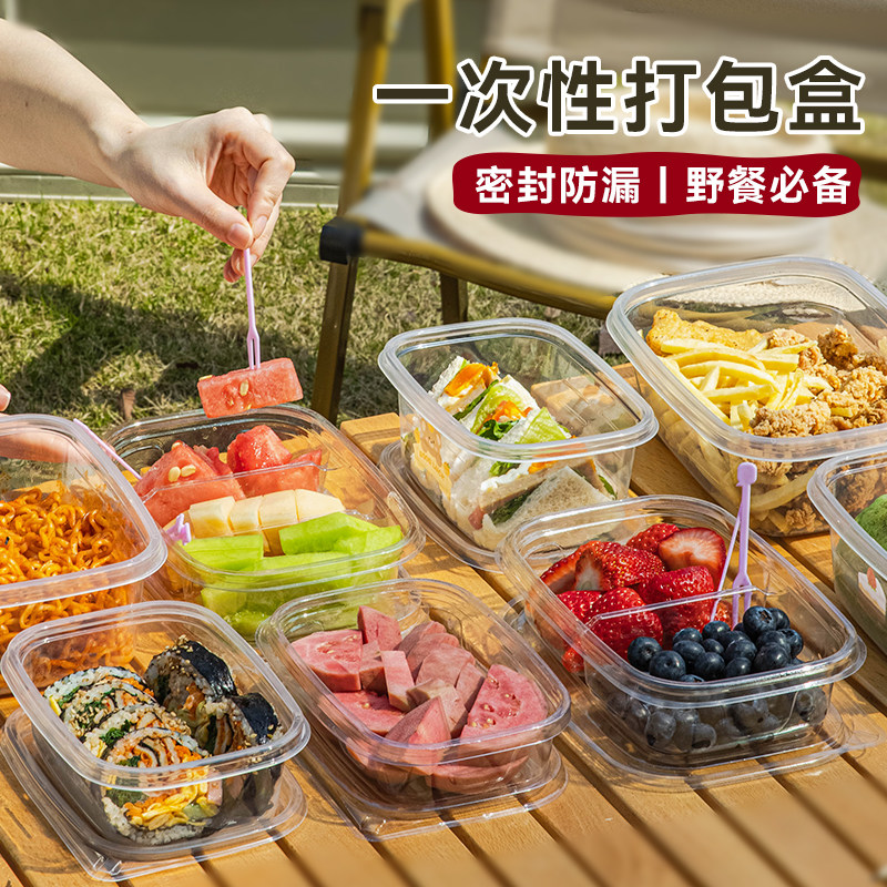 野餐必备打包盒一次性的水果便当盒子饭盒食品级户外春游餐具寿司