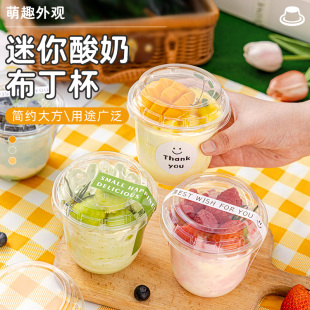 高透明酸奶杯一次性布丁冰淇淋燕麦碗加厚网红野餐慕斯甜品打包杯
