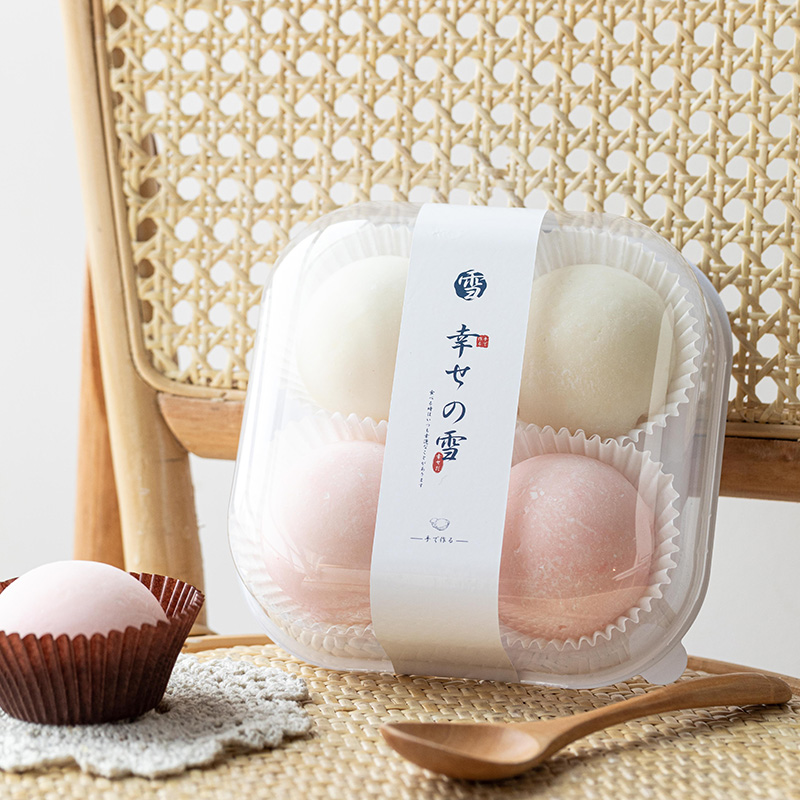 雪媚娘包装盒 一次性透明2/3/4粒装糯米糍甜品盒子打包雪梅媚纸托