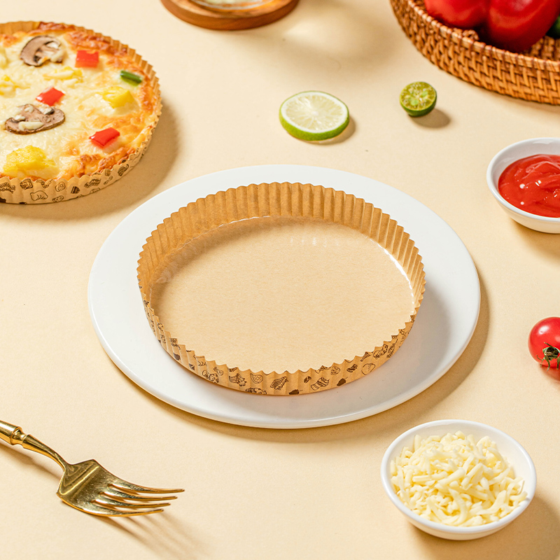 披萨纸托牛皮淋膜纸6寸一次性食品级牛皮纸耐高温烘焙防油披萨纸