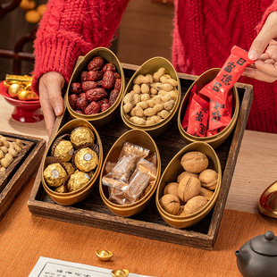 新年金元宝包装盒马口铁盒子创意坚果巧克力糖盒零食烘焙铁罐礼盒