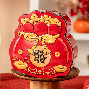 2026新年糖果包装盒过年礼盒空盒曲奇饼干福袋马口铁盒子礼品烘焙