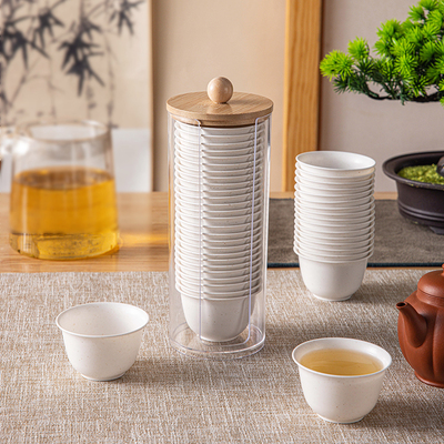 高档一次性茶杯喝茶杯子便携品茗