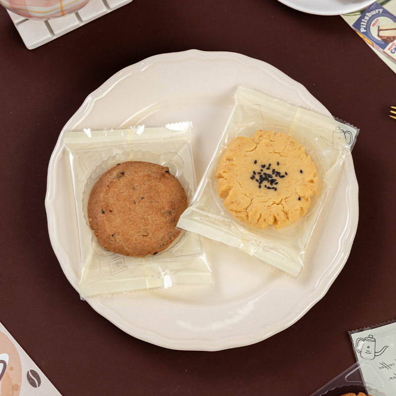 桃酥饼干包装袋带托机封袋袋子图片