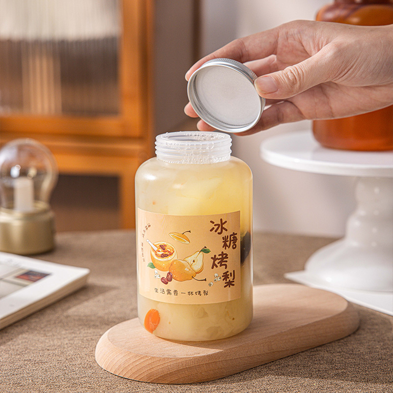 新疆包邮自制炖梨汤饮品杯一次性加厚奶茶桃胶炖奶瓶子耐高温外带