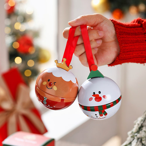 美涤圣诞节小圆球铁罐盲盒