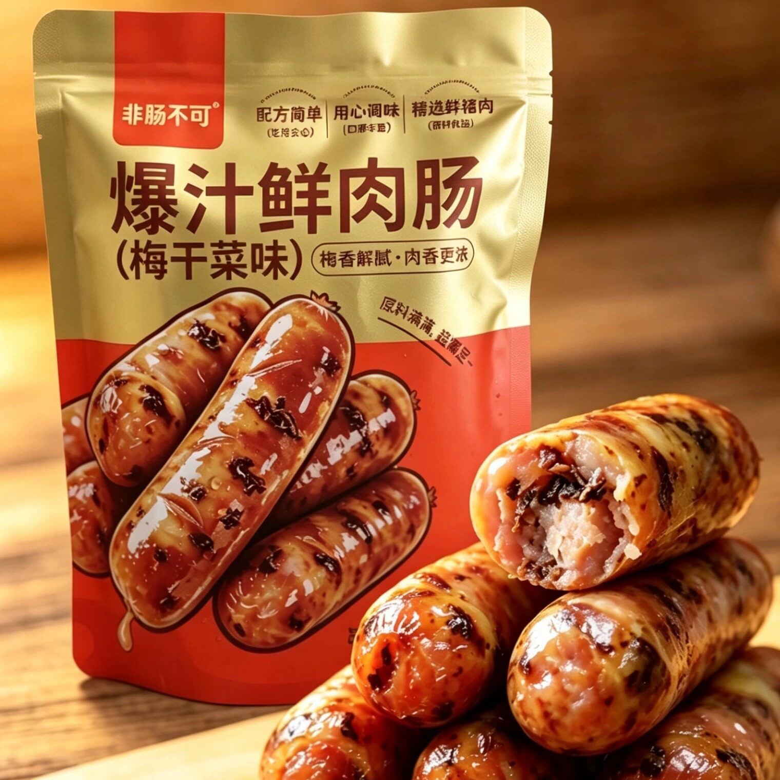 非肠不可鲜肉爆汁梅干菜香肠