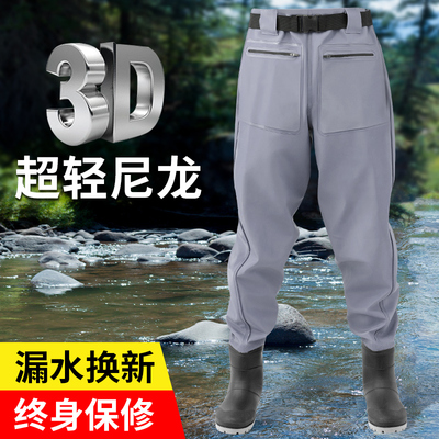齐腰下水裤尼龙涉水裤下半身雨裤