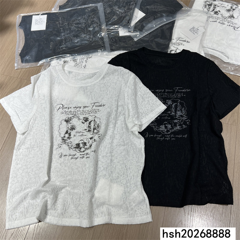 欧洲站2026夏季新款韩系字母印花圆领短袖减龄T恤青春活力上衣女