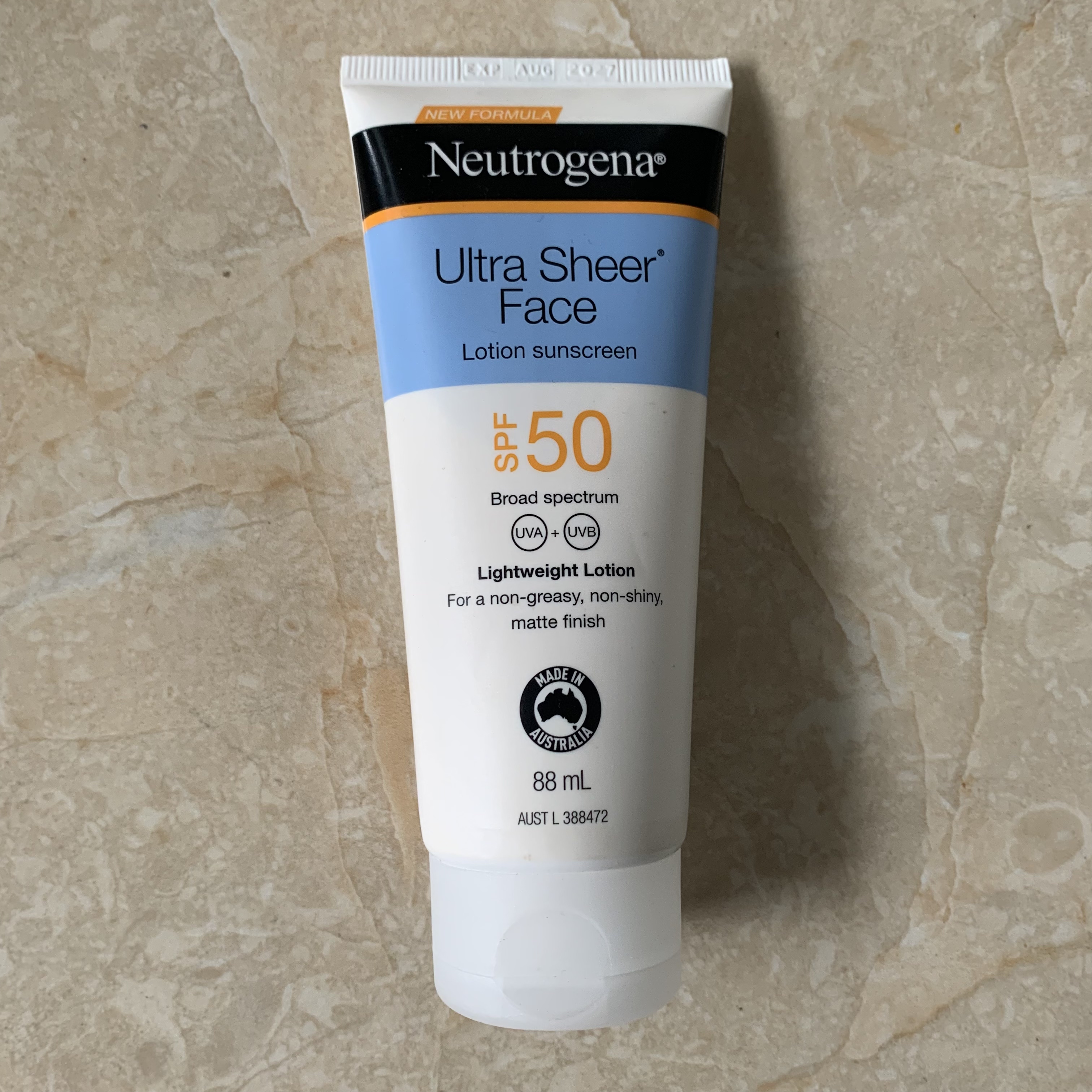 现货澳洲Neutrogena露得清Ultra Sheer Face SPF50+防晒霜88ml