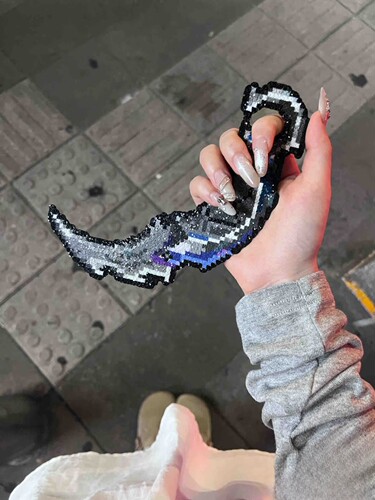 无畏契约瓦罗兰特掠夺爪刀拼豆成品挂件钥匙情侣闺蜜礼物5天内发