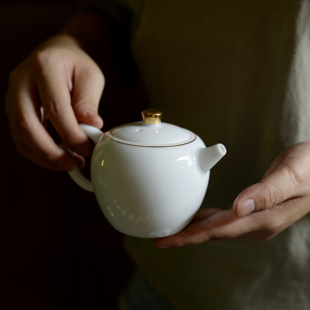 顺美陶瓷影青如意青瓷中式茶具套装功夫茶杯茶盘茶壶送礼佳品国风