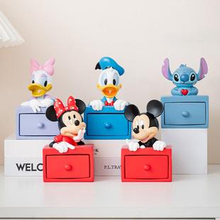 迪士尼卡通收纳盒家居装饰首饰盒动漫公仔摆件维尼项链戒指首饰盒