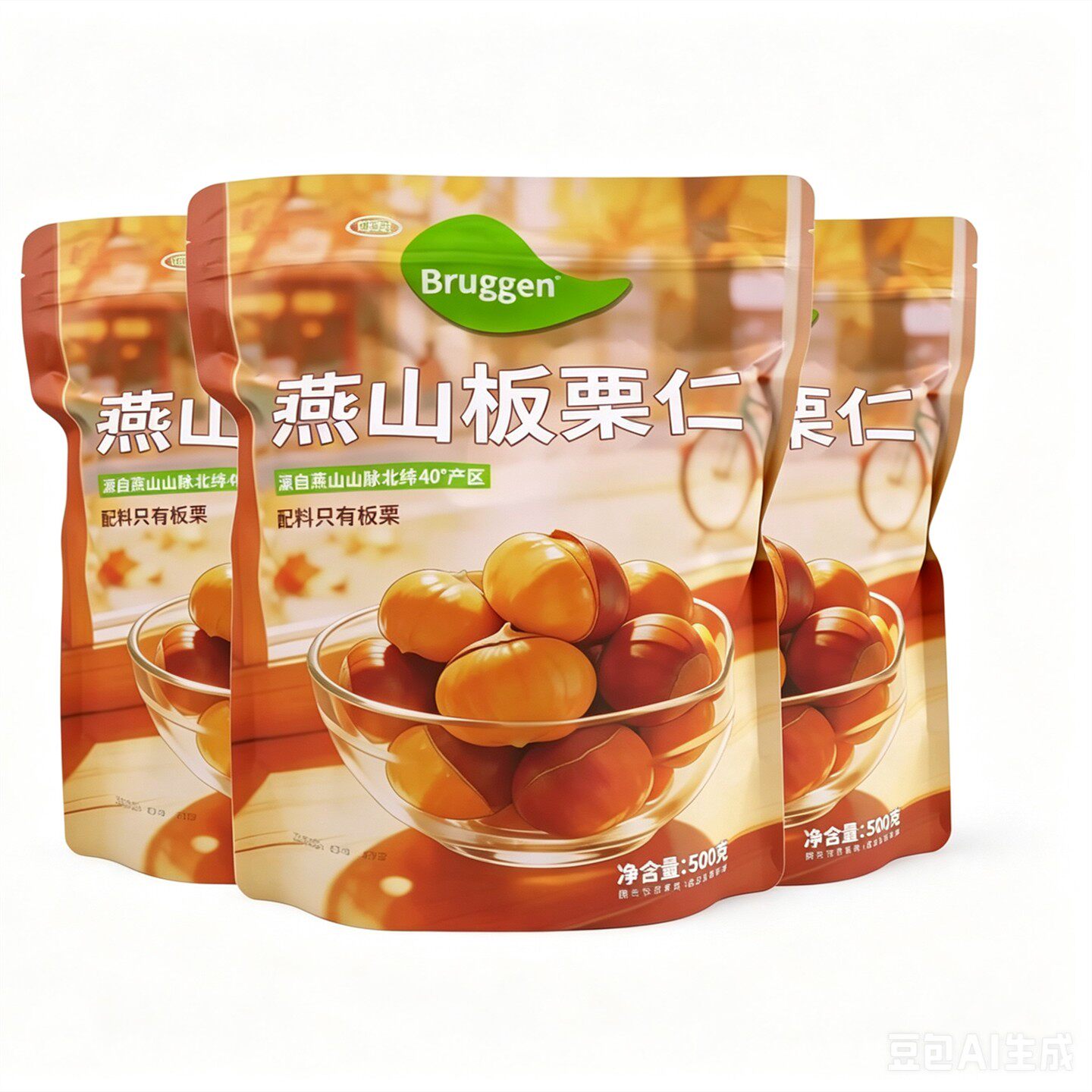 新货迪瓦克燕山板栗仁500g/袋开袋即食炒货板栗仁休闲解馋零食包
