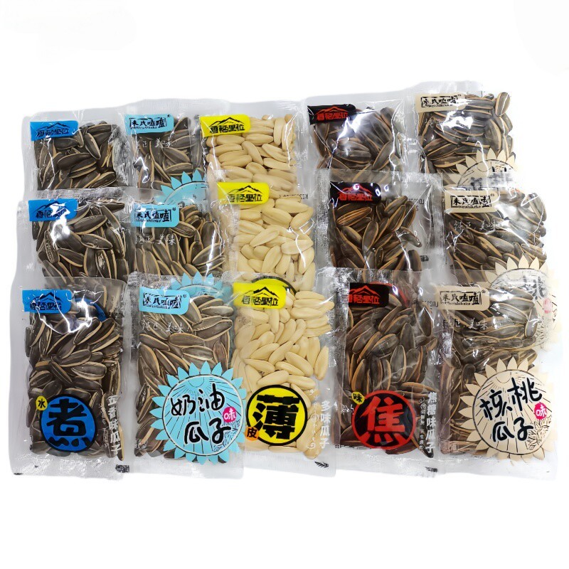 新日期瓜子焦糖五香多味奶油瓜子500g独立小包装葵瓜籽炒