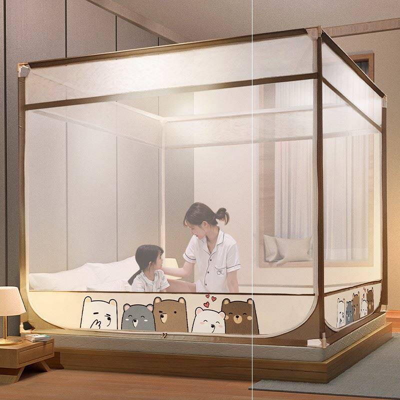 蚊帐家用四脚蚊帐家用卧室大床一米1宽的单人床蚊帐夏天学生宿舍