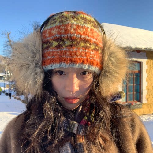 仿貂毛毛绒耳罩哈尔滨显脸小