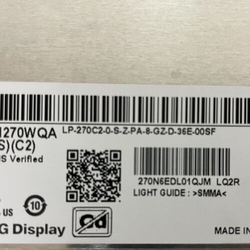 议价液晶屏LM270WQA-SSA2LM270WQA-SSA1LM270WQA-SSA3