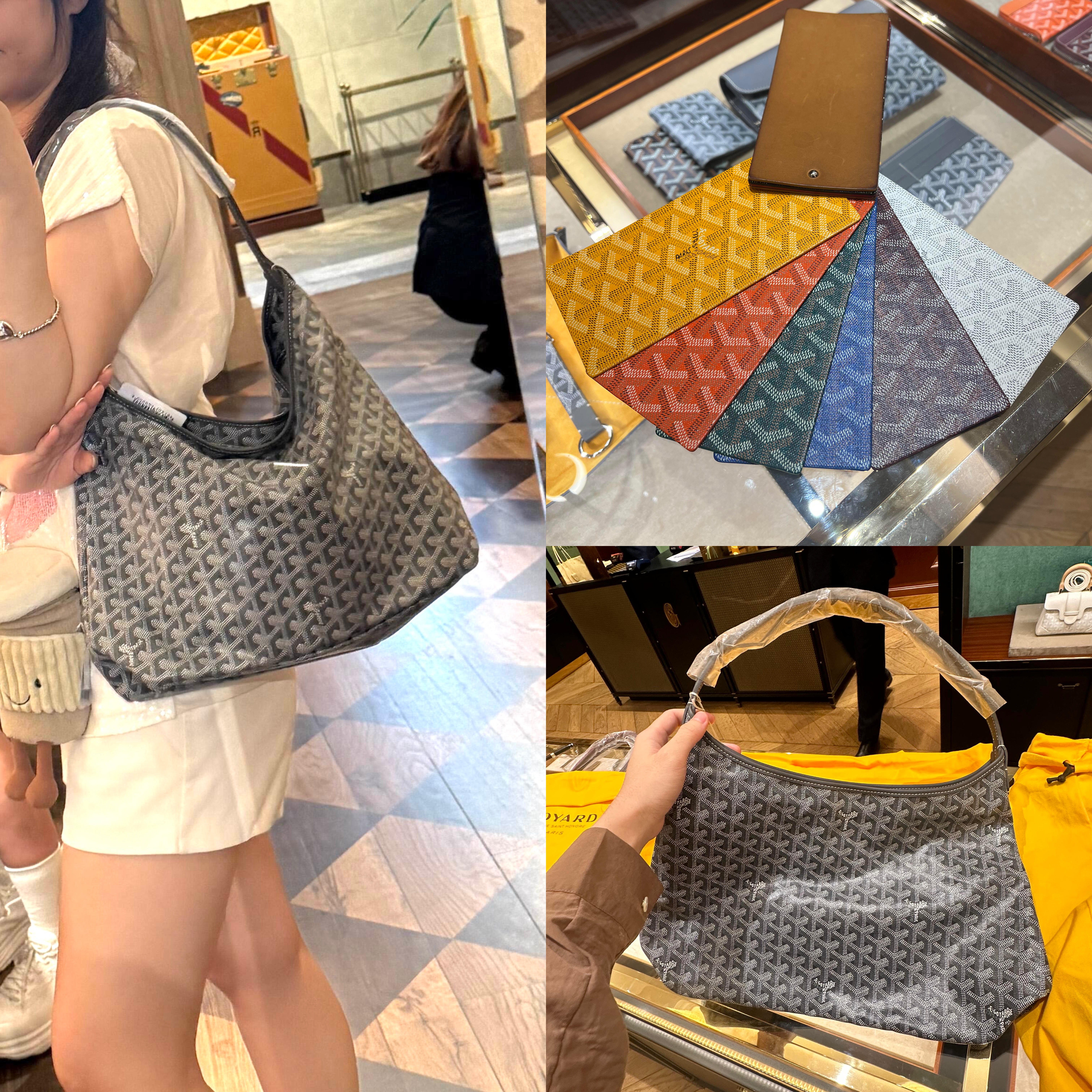 戈雅新款老花hobo腋下包