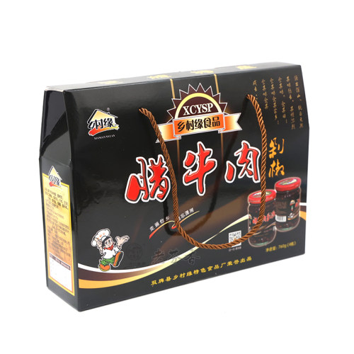 双牌阳明山腊牛肉礼盒装 185克X4瓶 乡村缘牛肉 下饭菜 永州特产