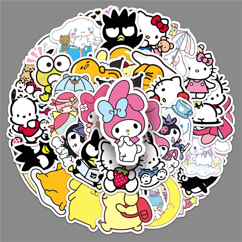 New 50pcs Sanrio Stickers Hello Kitty Stickers Kuromi  My