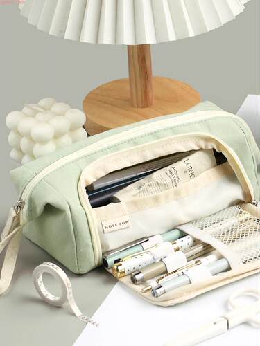 Large Capacity Pencil Case Kawaii Canvas Pencilcase School