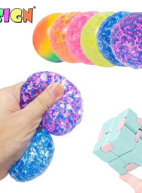 Colorful Vent Ball Press Decompression Anti Stress Balls Han