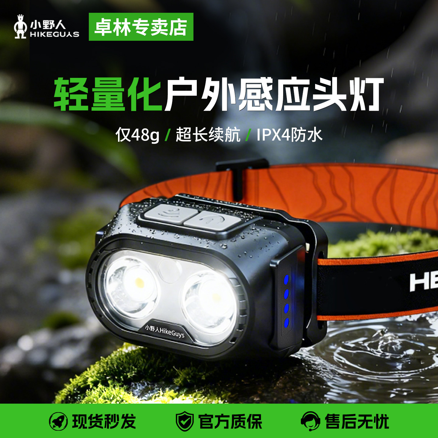 头灯强光充电户外超亮头戴式夜钓鱼专用迷你超长续航感应小手电筒