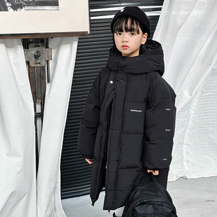 2025呦奇冬季新款童装羽绒服加厚保暖外套时尚儿童长款羽绒服MZ31