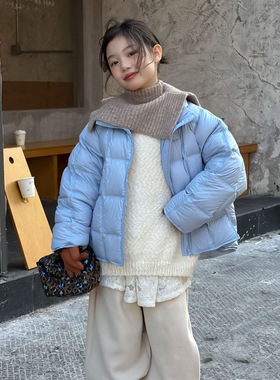 花与寻童装女童羽绒服2026冬款加厚白鸭绒泡芙羽绒服儿童保暖潮童