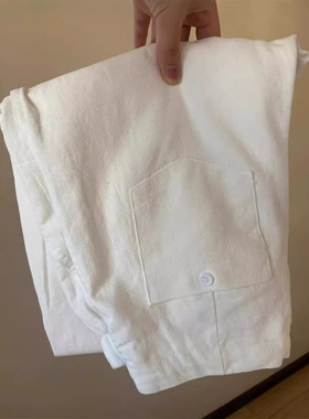 真的很惊艳~亚麻白色裤子 2026夏季休闲裤慵懒随性垂坠阔腿长裤